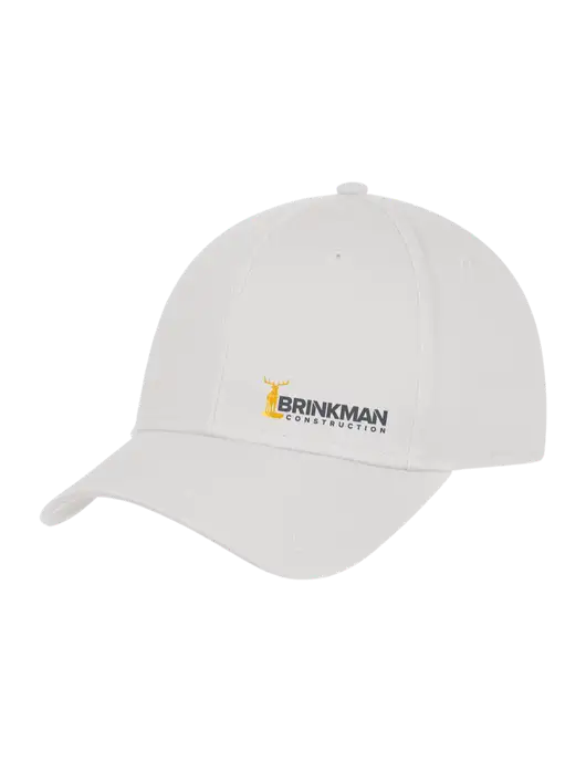 White Structured Cap Hook & Loop w/Brinkman Construction Logo