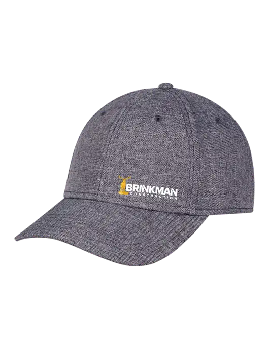 Heather Charcoal Structured Linen Look Cap Hook & Loop w/Brinkman Construction Logo