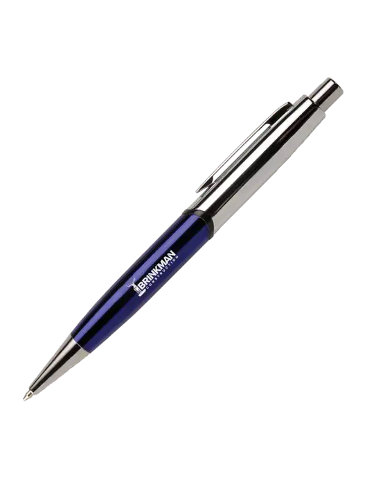 Chimera Blue Pen - Black Ink w/Brinkman Construction Logo