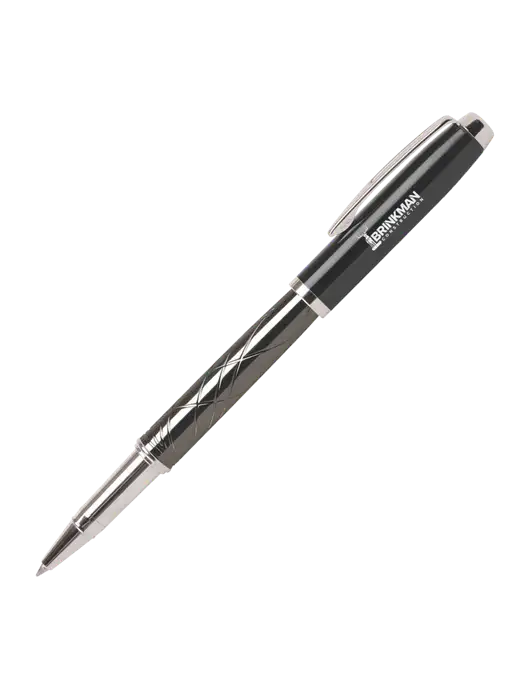 Modernist Black Rollerball Pen - Black Ink w/Brinkman Construction Logo