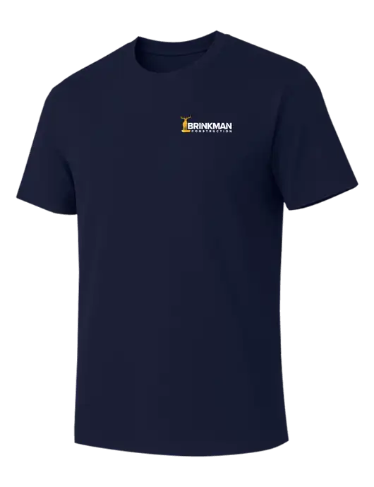 Allmade Dark Navy Organic Cotton Tee w/Brinkman Construction Logo