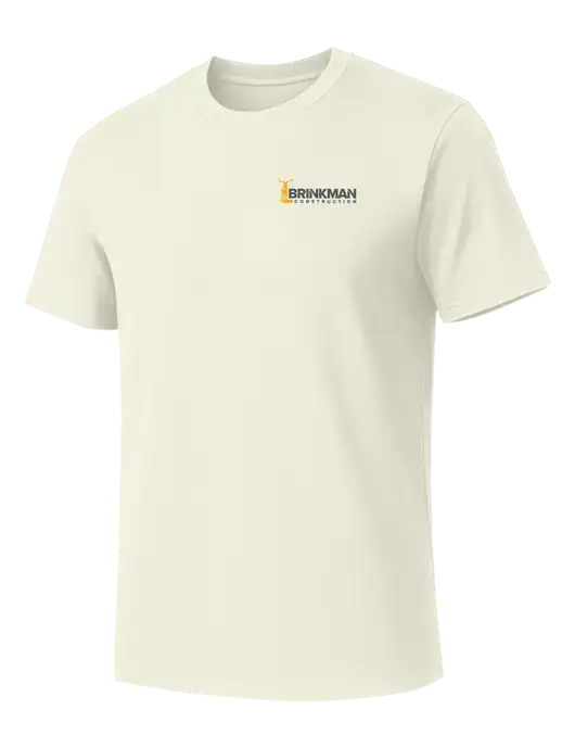 Allmade White Sand Organic Cotton Tee w/Brinkman Construction Logo