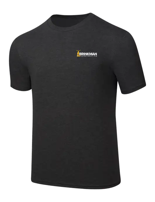 Simply Soft Black Frost 4.5oz  Poly/Combed Ring Spun Cotton T-Shirt w/Brinkman Construction Logo