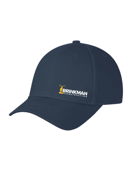 Navy Structured Cap Hook & Loop w/Brinkman Construction Logo