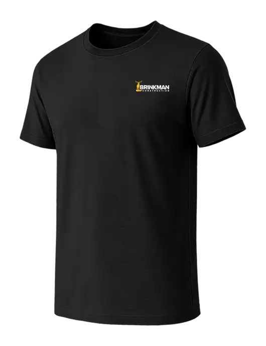 BELLA+CANVAS Black CVC Short Sleeve Tee w/Brinkman Construction Logo