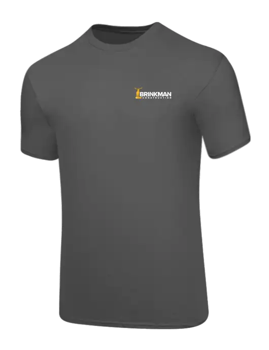 Core Blend Medium Grey T-Shirt w/Brinkman Construction Logo
