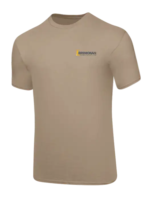 Core Blend Dark Tan T-Shirt w/Brinkman Construction Logo