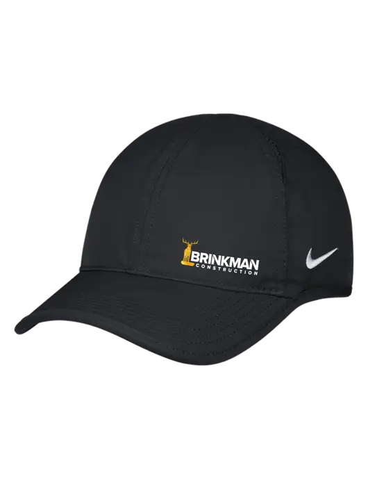 Nike Black Featherlight Cap w/Brinkman Construction Logo