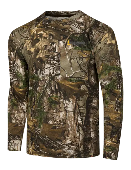 Russell Outdoors Realtree Edge Camo Long Sleeve Pocket T-Shirt w/Brinkman Construction Logo
