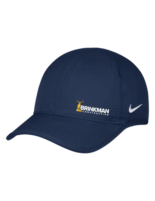Nike Navy Featherlight Cap w/Brinkman Construction Logo