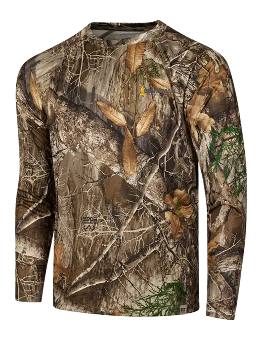 Russell Outdoors Realtree Edge Camo Performance Long Sleeve T-Shirt w/Brinkman Construction Logo