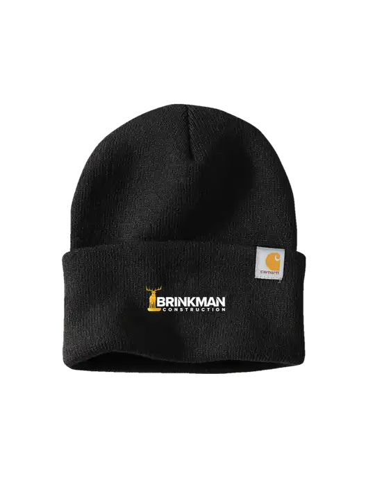 Carhartt Black Watch Cap 2.0 w/Brinkman Construction Logo