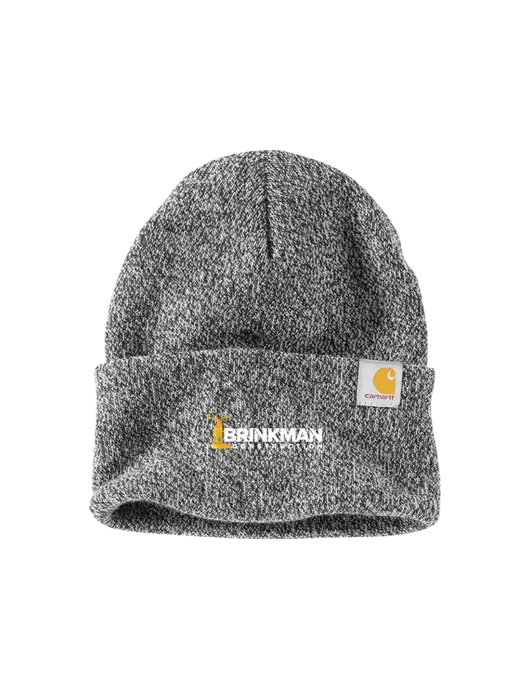Carhartt Medium Grey Heather Watch Cap 2.0 w/Brinkman Construction Logo