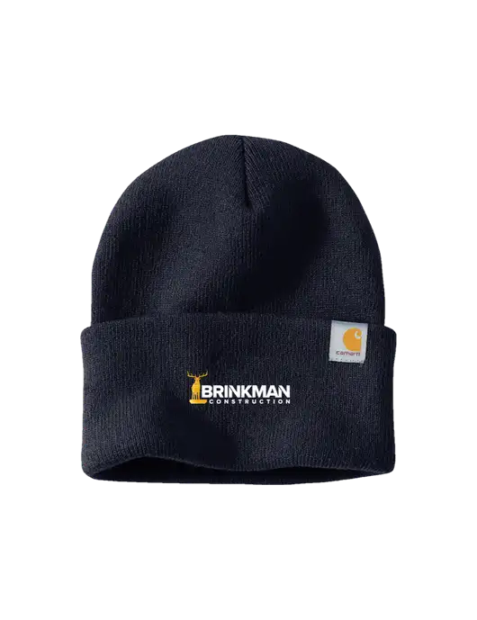 Carhartt Navy Watch Cap 2.0 w/Brinkman Construction Logo