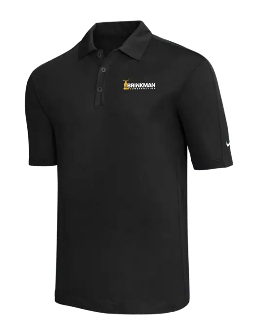 Nike Black Tech Sport Dri-FIT Polo w/Brinkman Construction Logo