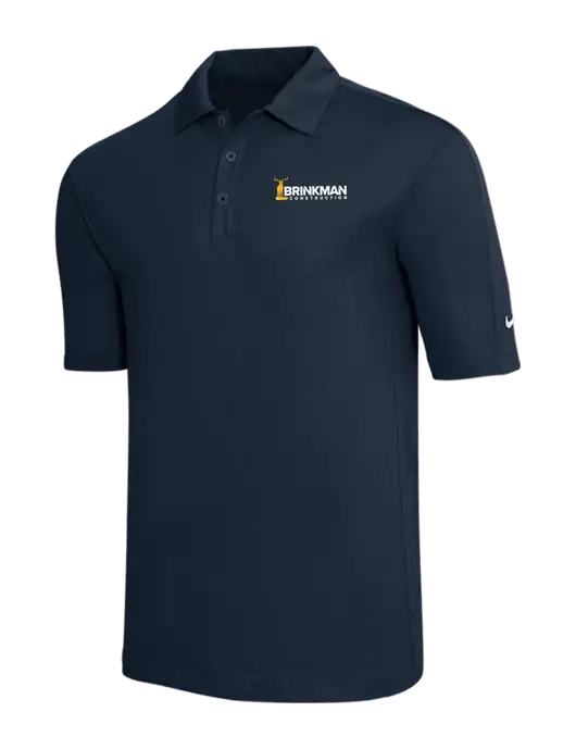 Nike Navy Tech Sport Dri-FIT Polo w/Brinkman Construction Logo