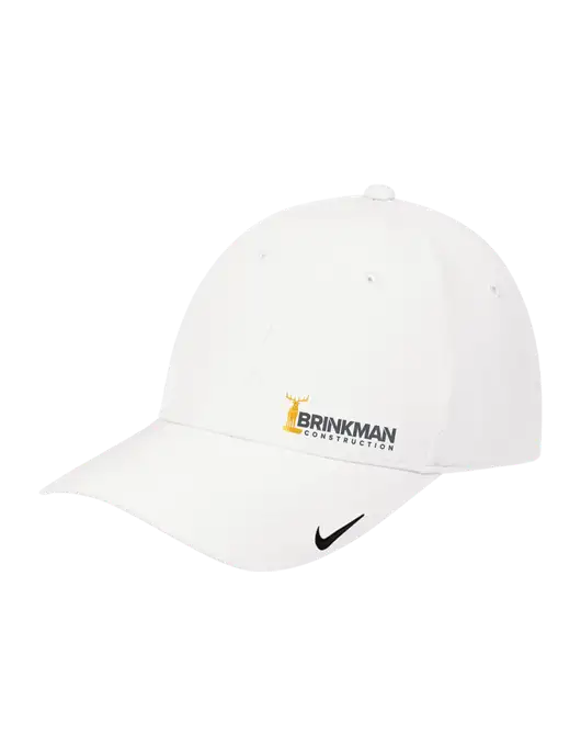 Nike White Dri-FIT Legacy Cap w/Brinkman Construction Logo