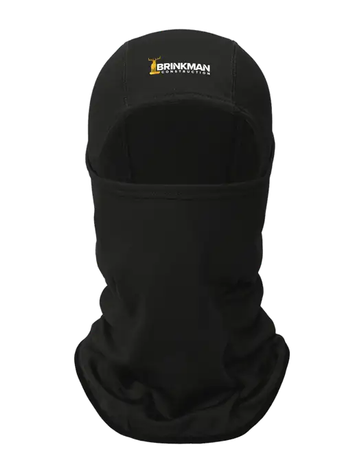 Black CornerStone Smooth Fleece Face Mask w/Brinkman Construction Logo