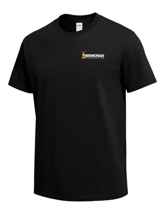 Black Heavyweight 6.1 oz T-Shirt w/Brinkman Construction Logo