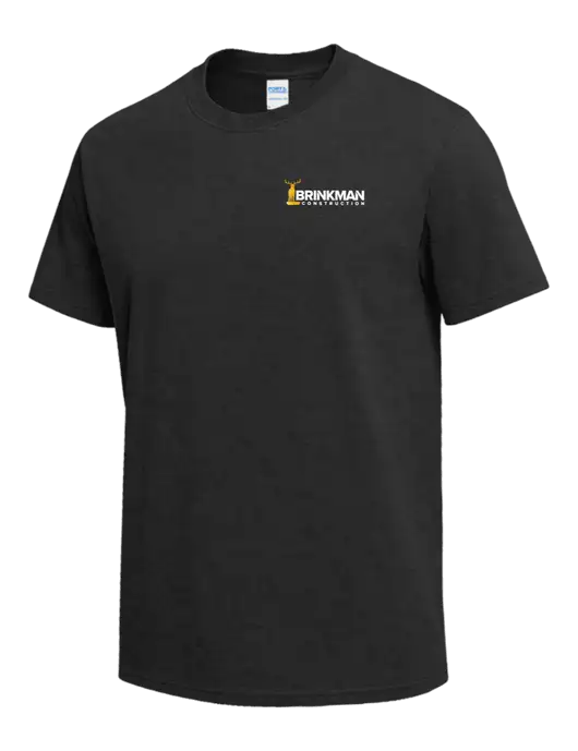 Dark Grey Heather Heavyweight 6.1 oz T-Shirt w/Brinkman Construction Logo