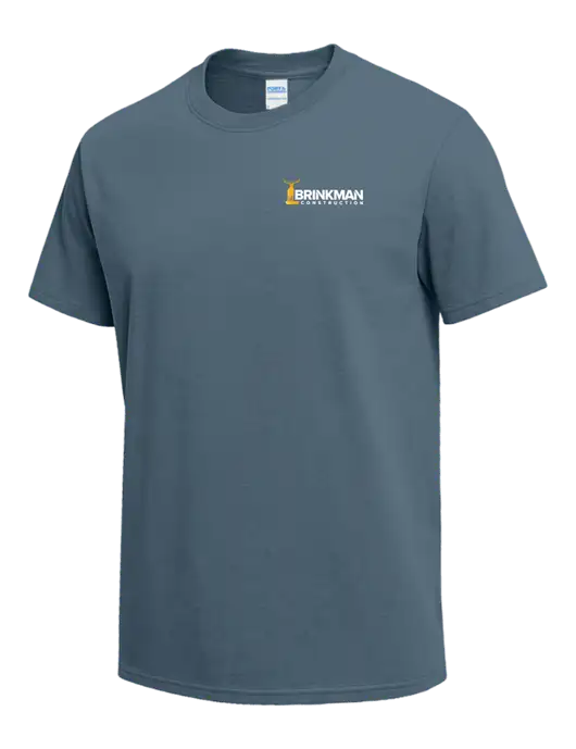 Slate Blue Heavyweight 6.1 oz T-Shirt w/Brinkman Construction Logo