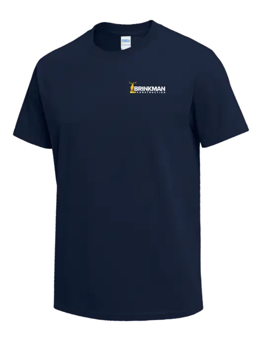 Navy Heavyweight 6.1 oz T-Shirt w/Brinkman Construction Logo