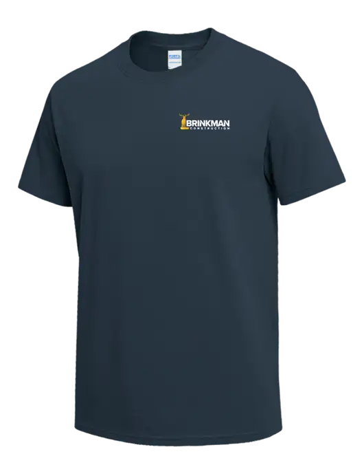 Dark Slate Blue Heavyweight 6.1 oz T-Shirt w/Brinkman Construction Logo