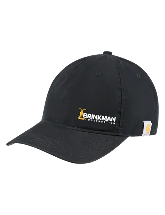Carhartt Black Cotton Canvas Cap w/Brinkman Construction Logo