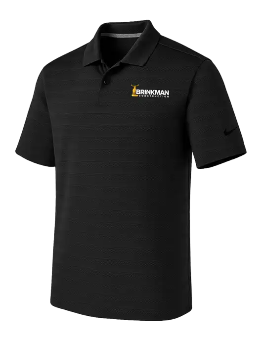 Nike Black Dri-FIT Vapor Jacquard Polo w/Brinkman Construction Logo