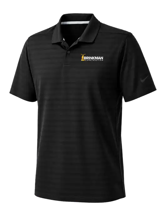 Nike Black Dri-FIT Vapor Jacquard Polo w/Brinkman Construction Logo
