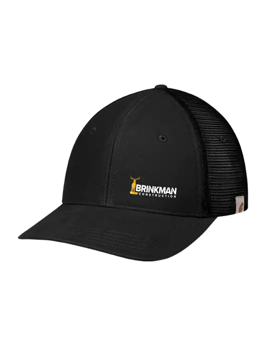 Carhartt Black Canvas Trucker Cap w/Brinkman Construction Logo