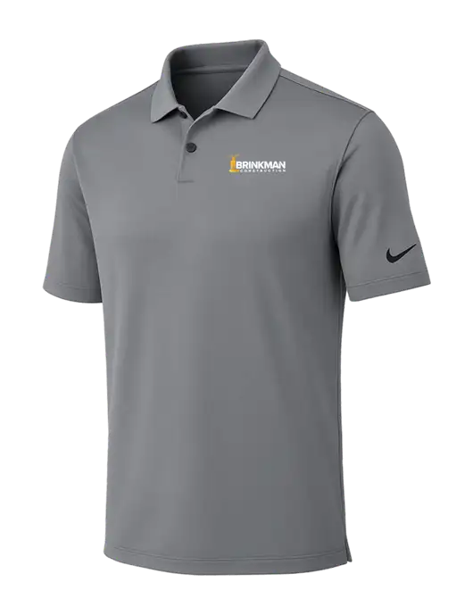 Nike Medium Grey Dri-FIT Vapor Polo w/Brinkman Construction Logo