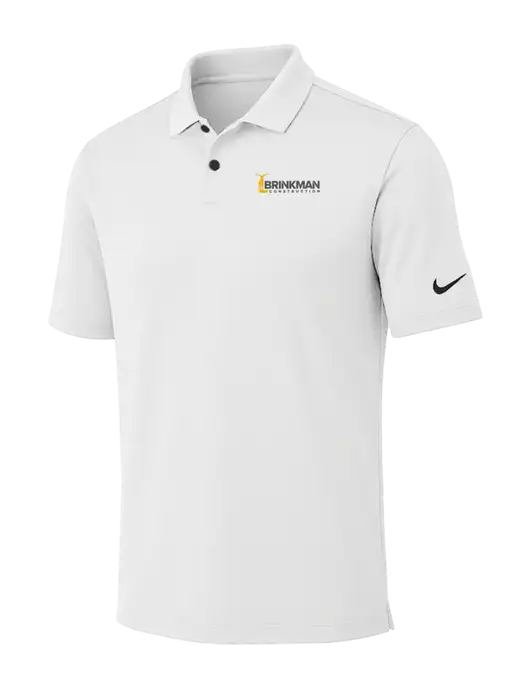 Nike White Dri-FIT Vapor Polo w/Brinkman Construction Logo