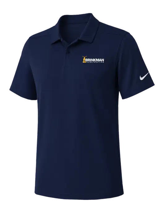 Nike Navy Dry Essential Solid Polo w/Brinkman Construction Logo