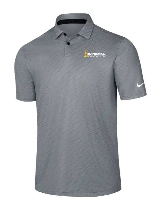 Nike Medium Grey Vapor Dash Polo w/Brinkman Construction Logo