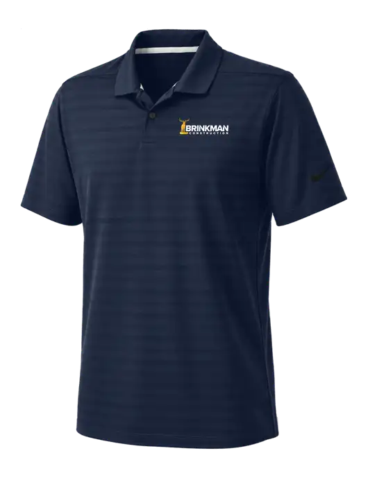 Nike Navy Dri-FIT Vapor Jacquard Polo w/Brinkman Construction Logo