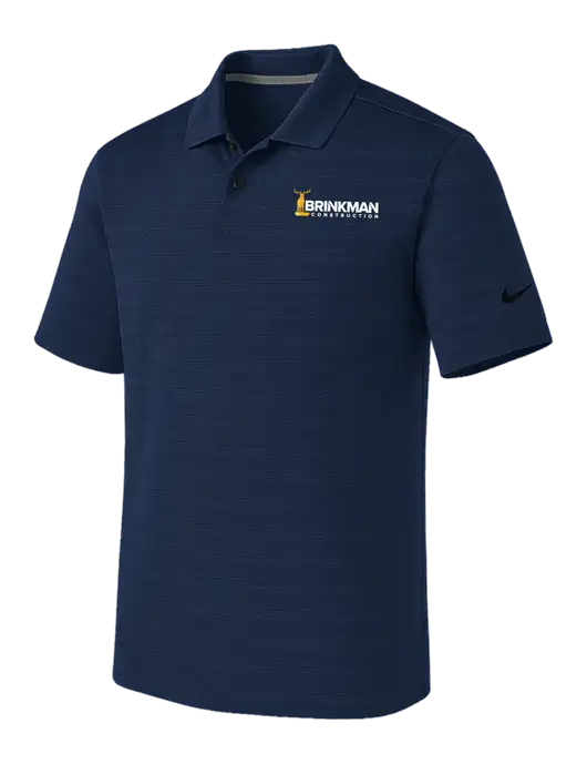 Nike Navy Dri-FIT Vapor Jacquard Polo w/Brinkman Construction Logo