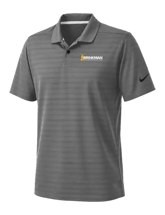 Nike Dark Medium Grey Dri-FIT Vapor Jacquard Polo w/Brinkman Construction Logo