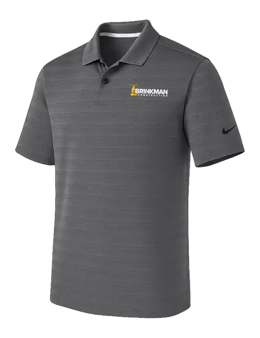Nike Dark Medium Grey Dri-FIT Vapor Jacquard Polo w/Brinkman Construction Logo