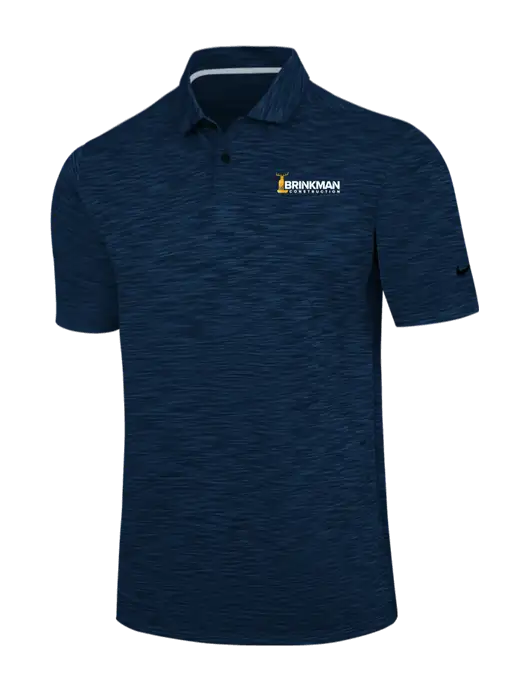 Nike Navy Dri-FIT Vapor Space Dyed Polo w/Brinkman Construction Logo
