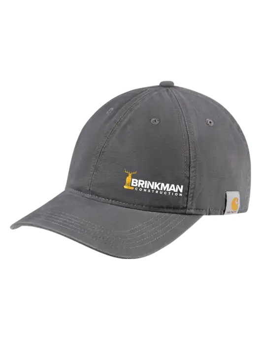 Carhartt Dark Grey Cotton Canvas Cap w/Brinkman Construction Logo