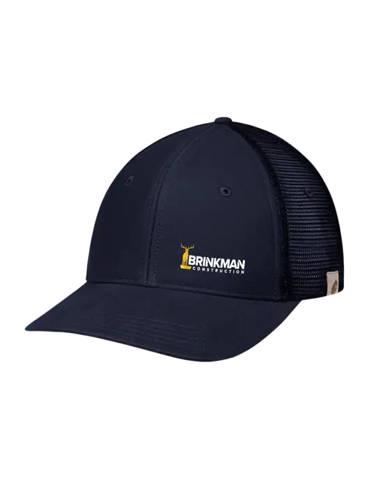 Carhartt Navy Canvas Trucker Cap w/Brinkman Construction Logo