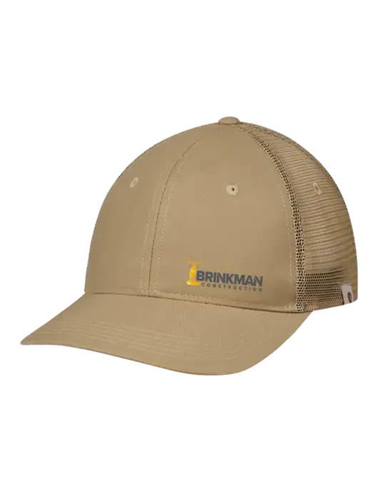 Carhartt Dark Tan Trucker Rugged Pro Series Cap w/Brinkman Construction Logo