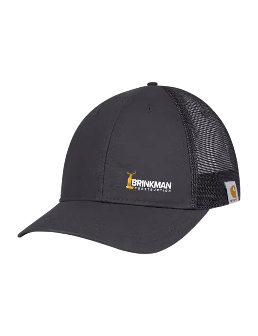 Carhartt Dark Grey Canvas Trucker Cap w/Brinkman Construction Logo