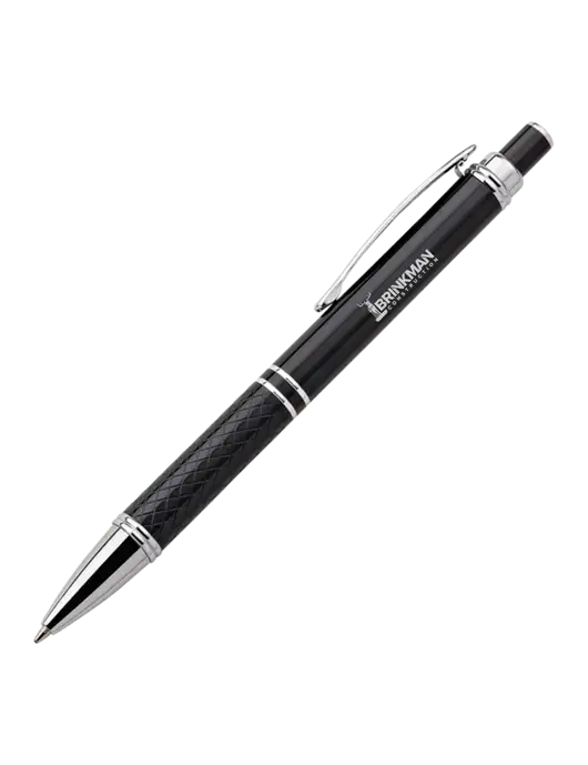 Black Stellar Scribe Pen - Black Ink w/Brinkman Construction Logo