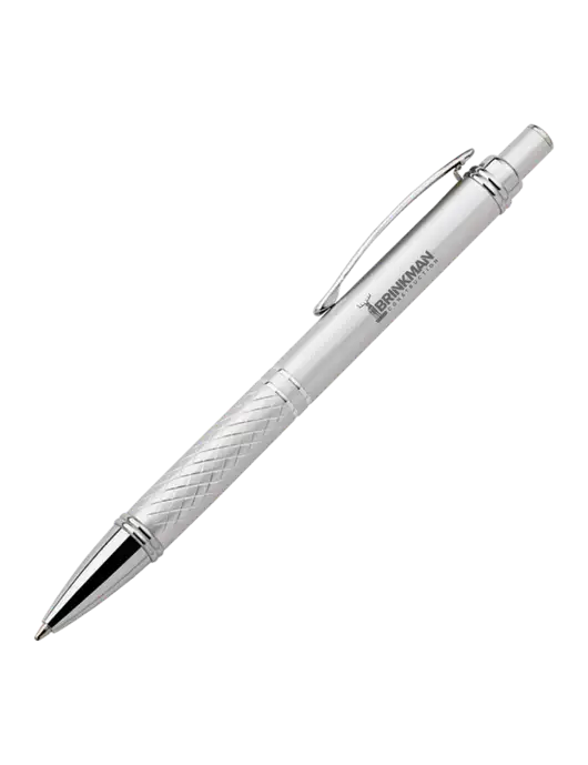 Silver Stellar Scribe Pen - Black Ink w/Brinkman Construction Logo