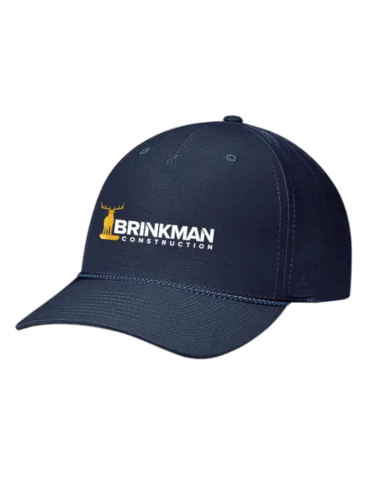 Richardson Laser Perf Performance Dark Navy/Navy-Grey-Blue Rope Cap w/Brinkman Construction Logo