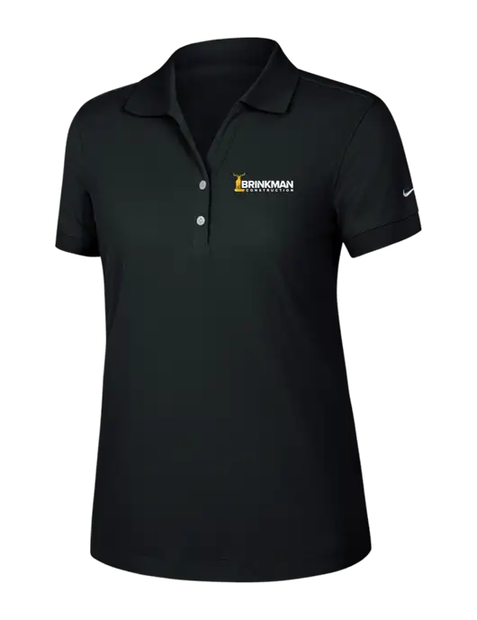 Nike Womens Dri-FIT Classic Black Polo w/Brinkman Construction Logo