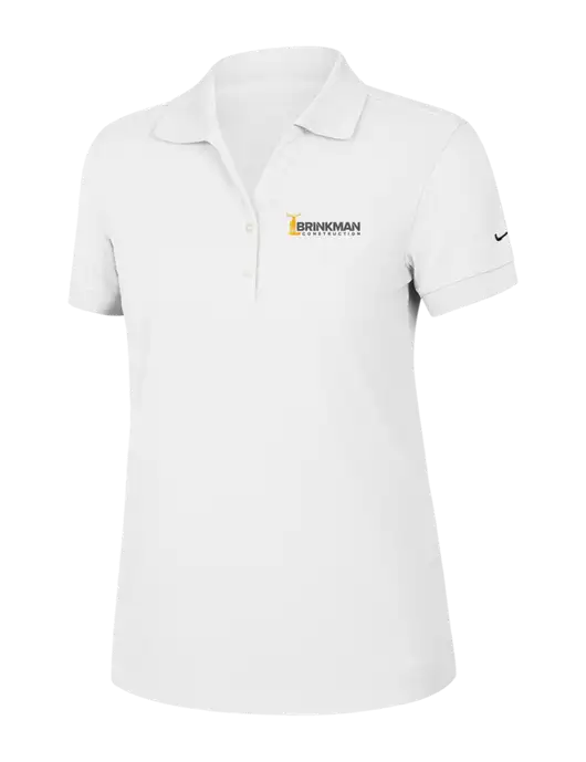 Nike Womens Dri-FIT Classic White Polo w/Brinkman Construction Logo