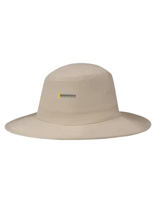 Tan Booney Sun Hat w/Brinkman Construction Logo